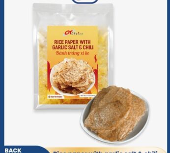 Các loại bánh tráng trộn sẵn muối nhuyễn, xì ke, bơ tỏi, tôm hành… túi